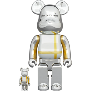 Mô Hình Bearbrick Medicom Toy Plus Silver Chrome Version