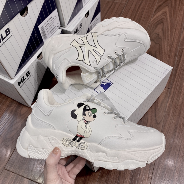 Giày MLB X Disney Bigball Chunky Mickey NY 'White' 32SHCK941-50I - Ảnh 4