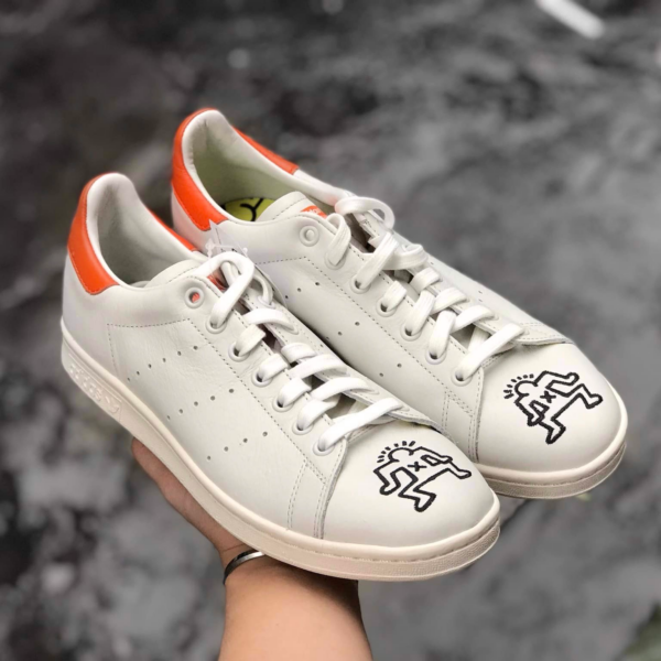 Giày Adidas Keith Haring x Stan Smith Pop Art 'White' EE9295 - Ảnh 4