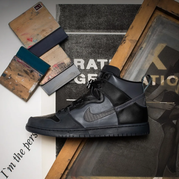 Giày Nike Black Bar x SB Dunk High Pro 'Black' AH9613-002 - Ảnh 4