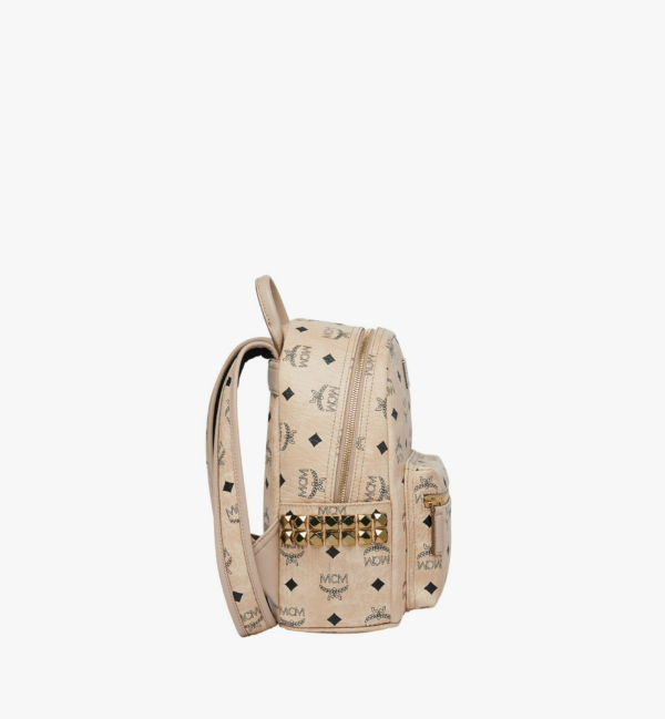 Balo MCM Stark Side Studs Backpack Visetos Pink MMK6SVE41IG001 - Ảnh 2