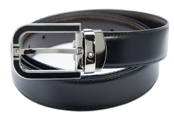 Thắt Lưng MontBlanc Classic Line Horseshoe Shaped Mens Leather Belt 109740