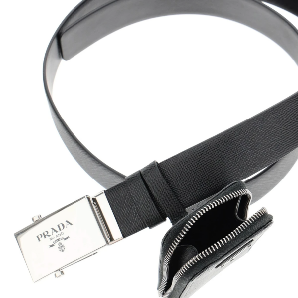 Thắt Lưng Prada Saffiano Belt With Pouch 2CM236-053-F0002 - Ảnh 3