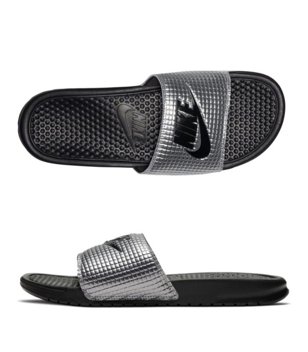 Dép Nike Benassi JDI Textile 'Premium Metallic Silver' CK0986-001 - Ảnh 2