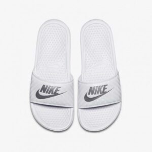 Alternative view of Dép Nike Benassi ' White Metallic Silver ' 343881-102