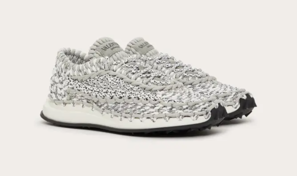 Giày Valentino Crochet Sneakers 'Grey' VY0S0E41ZXB-GD0 - Ảnh 2