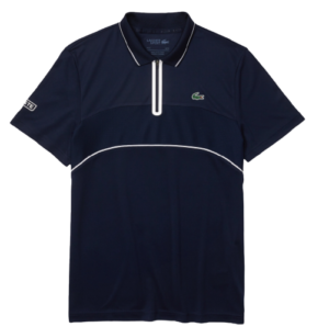 Áo Lacoste Piqué Zip Tennis Polo 'Dark Blue' DH9658-258
