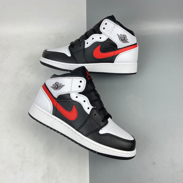 Giày Nike Air Jordan 1 Mid GS 'Chile Red' 554725-075 - Ảnh 9