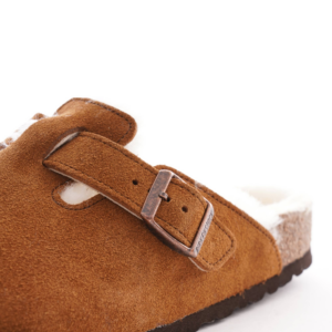 Dep Birkenstock Boston Shearling Suede 'Leather Mink' 1001140