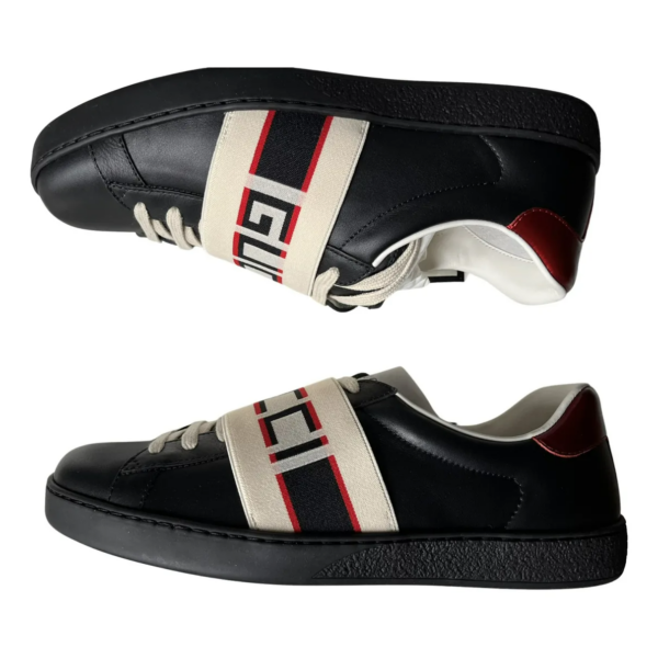 Giày Gucci Ace Stripe Leather 'Black' 523469-0FIV0-1076 - Ảnh 5
