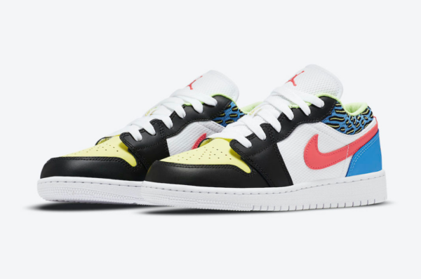 Giày Nike Air Jordan 1 Low GS 'Funky Patterns' DH5927-006 - Ảnh 6