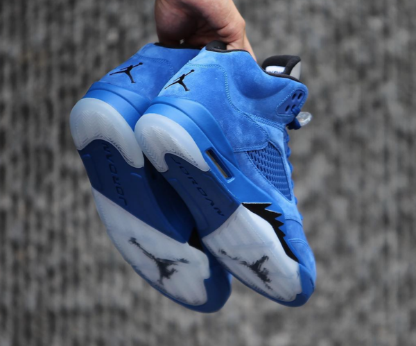 Giày Nike Air Jordan 5 Retro 'Blue Suede' 136027-401 - Ảnh 4