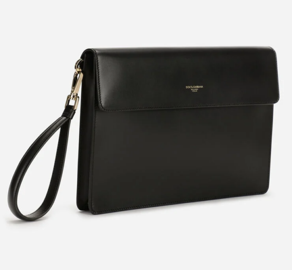 Túi Dolce & Gabbana Mediterraneo Calfskin Clutch Black BM1586AC95480999 - Ảnh 4