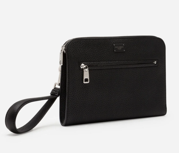 Túi Dolce & Gabbana Flat Calfskin Palermo Clutch 'Black' - Ảnh 2