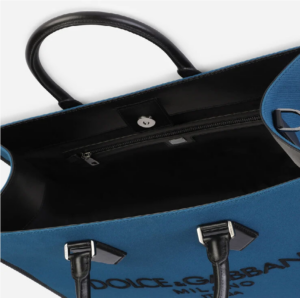 Alternative view of Túi Dolce & Gabbana Canvas Edge Shopper With Embroidered Logo Blue BM1796AO9978S501