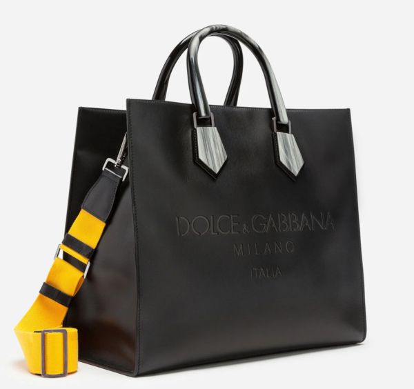 Túi Dolce & Gabbana Design Logo Shopping Back In Calfskin With Lasered Logo - Ảnh 3