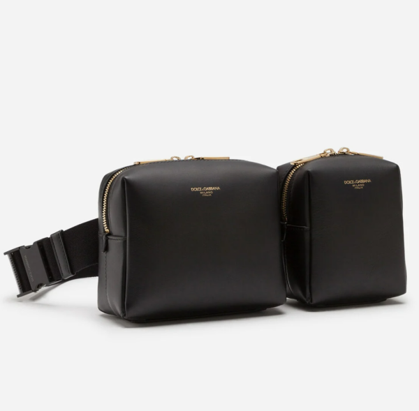 Túi Dolce & Gabbana Calfskin Monreale Belt Bag With Heat-stamped Logo - Ảnh 2