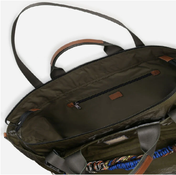 Túi Dolce & Gabbana Nero Sicilia Dna Nylon Travel Multicolor BM1958AO2448B621 - Ảnh 3