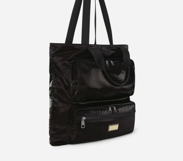 Túi Dolce & Gabbana Nero Sicilia Dna Nylon Shopper With Branded Tag - Ảnh 3
