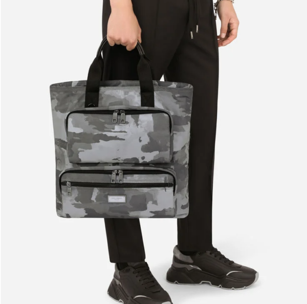 Túi Dolce & Gabbana Camouflage Print Nylon White Black BM1959AO28289697 - Ảnh 5