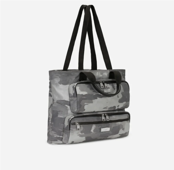 Túi Dolce & Gabbana Camouflage Print Nylon White Black BM1959AO28289697 - Ảnh 4