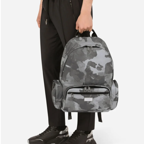 Balo Dolce & Gabbana Camouflage Print Nylon White BM1961AO28289697 - Ảnh 5