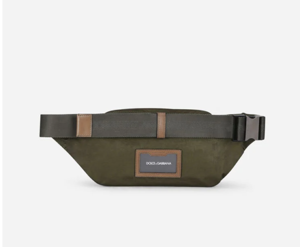 Túi Dolce & Gabbana Nero Sicilia Dna Nylon Belt Bag Green BM1967AO2448B621 - Ảnh 4
