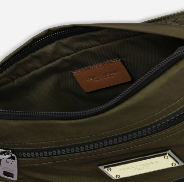 Túi Dolce & Gabbana Nero Sicilia Dna Nylon Belt Bag Green BM1967AO2448B621 - Ảnh 3