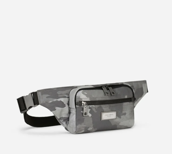 Túi Dolce & Gabbana Camouflage Print Nylon Belt Bag White BM1967AO28289697 - Ảnh 5