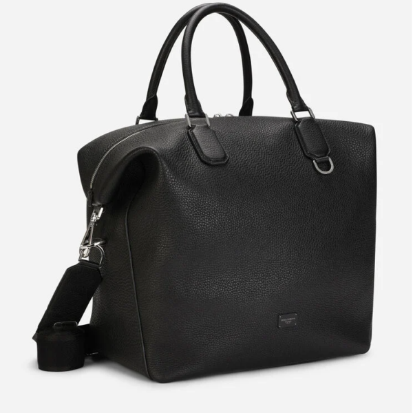 Túi Dolce & Gabbana Palermo Shopper In Hammered Black BM1995AZ31980999 - Ảnh 4