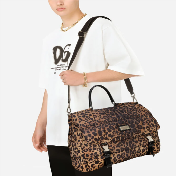 Túi Dolce & Gabbana Leopard Print Sicily Travel Leo Print BM1999AO824HADRM - Ảnh 3
