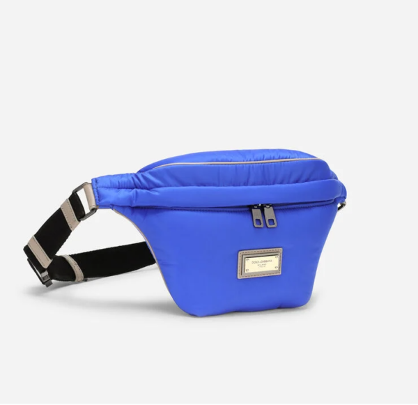 Túi Dolce & Gabbana Nylon Sicily Belt Bag Blue BM2009AO9308J650 - Ảnh 4
