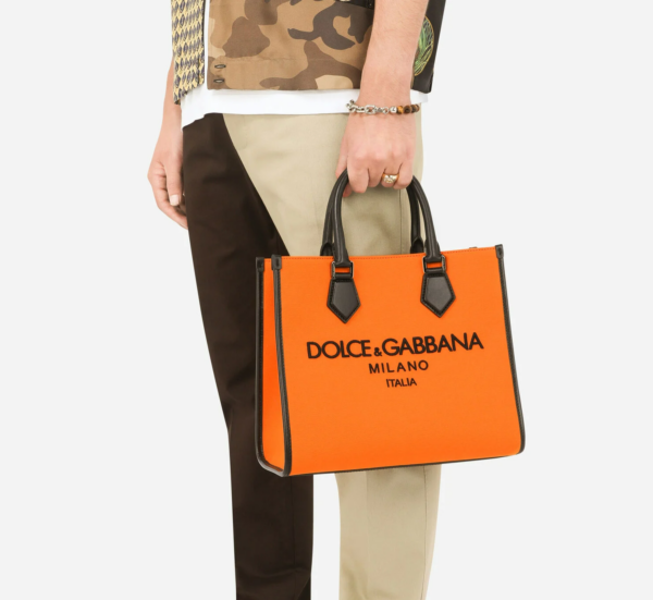 Túi Docle & Gabbana Small Canvas Shopper With Logo BM2012AO99789865 - Ảnh 5