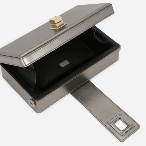Túi Dolce & Gabbana Calfskin DG Box Bag Grey BM2022AQ37187510 - Ảnh 2
