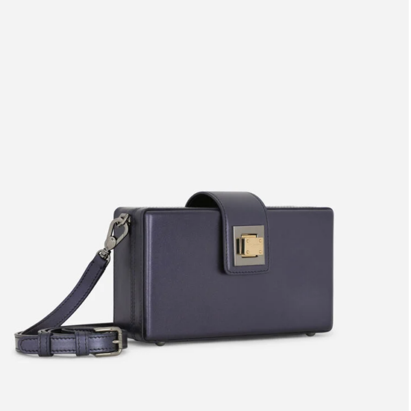 Túi Dolce & Gabbana Calfskin DG Box Bag Blue BM2022AQ48880650 - Ảnh 3