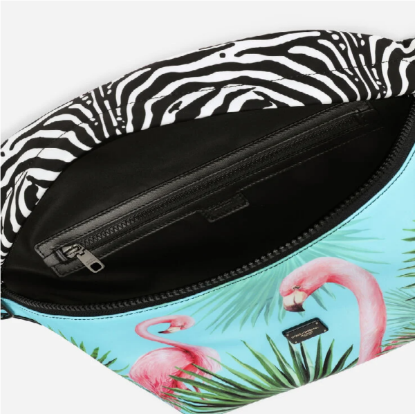Túi Dolce & Gabbana Flamingo Print Nylon Belt Bag Multicolor BM2033B585380995 - Ảnh 2