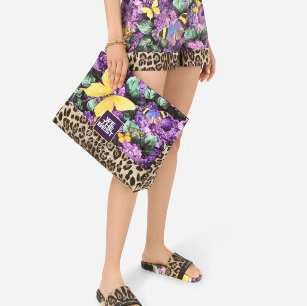 Túi Dolce & Gabbana Butterfly Print Nylon Pouch Multicolor BM2034B5853HADRM - Ảnh 5