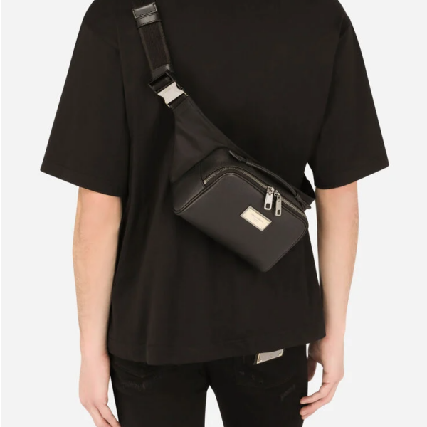 Túi Dolce & Gabbana Grainy Calfskin Belt Bag Black BM2036AQ7568B956 - Ảnh 2