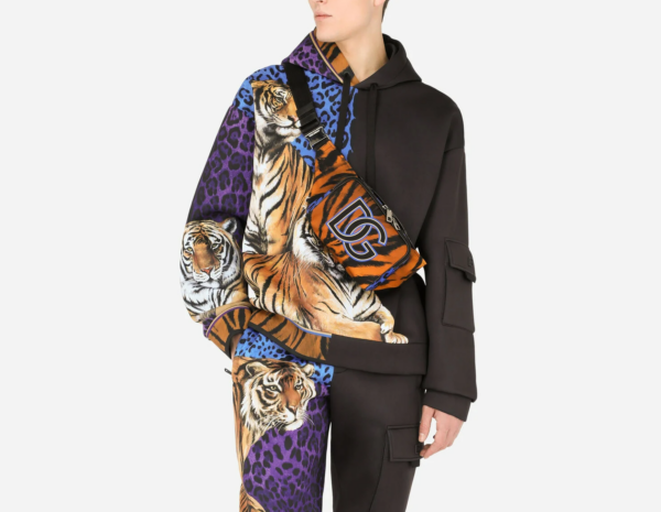 Túi Docle & Gabbana Tiger-print Nylon Belt Bag BM2036B9O73HT3QL - Ảnh 5