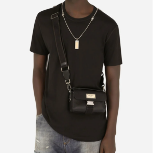 Alternative view of Túi Dolce & Gabbana Grainy Calfskin Crossbody Bag Black BM2037AQ7568B956