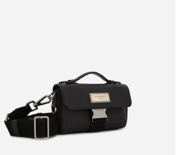 Túi Dolce & Gabbana Grainy Calfskin Crossbody Bag Black BM2037AQ7568B956 - Ảnh 5