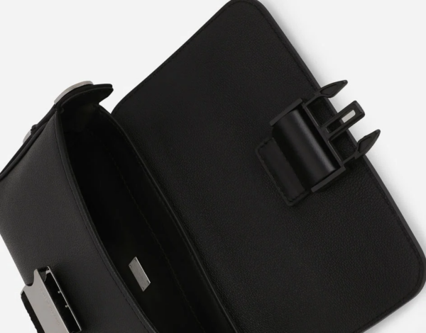 Túi Dolce & Gabbana Grainy Calfskin Crossbody Bag Black BM2037AQ7568B956 - Ảnh 3