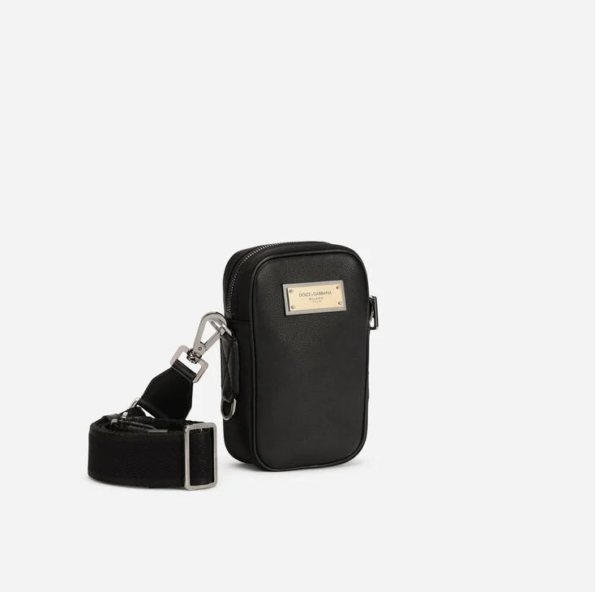 Túi Dolce & Gabbana Grainy Calfskin Crossbody Bag Black BM2041AQ7568B956 - Ảnh 2