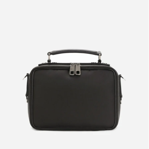 Túi Dolce & Gabbana Grainy Calfskin Shoulder Bag Black BM2052AQ7568B956 - Ảnh 3