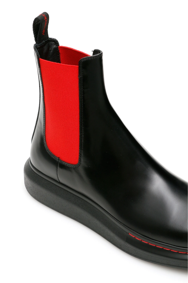Giày Alexander McQueen Hybrid Ankle Boot 'Black Red' 586198-WHX52-1066 - Ảnh 4