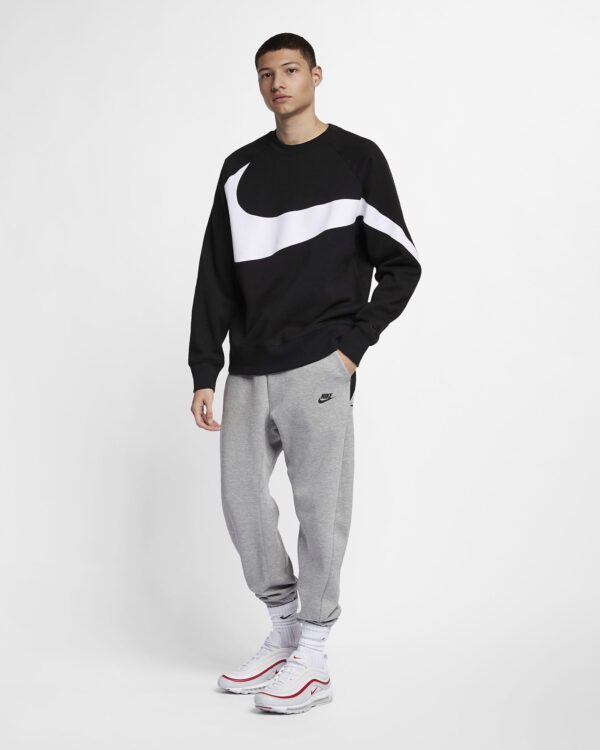Giày Nike Sportwear HBR Swoosh Crew Sweatshirt Black White BQ6461-010 - Ảnh 3