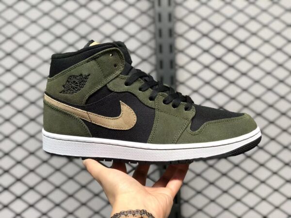Giày Nike Air Jordan 1 Mid Wmns 'Olive' BQ6472-030 - Ảnh 6
