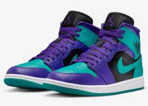 Alternative view of Giày Nike Air Jordan 1 Mid 'Black Grape' BQ6472-502