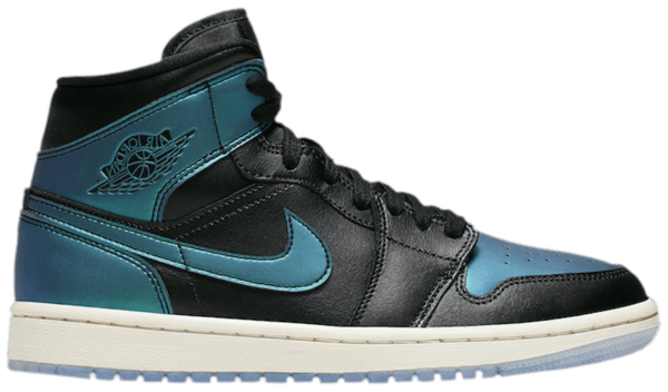 Giày Nike Wmns Air Jordan 1 Mid 'Metallic Turquoise' BQ6472-009