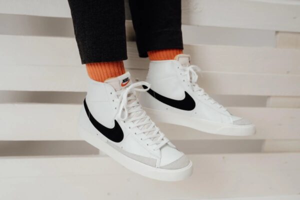 Giày Nike Blazer Mid '77 Vintage 'White Black' BQ6806-100 - Ảnh 8